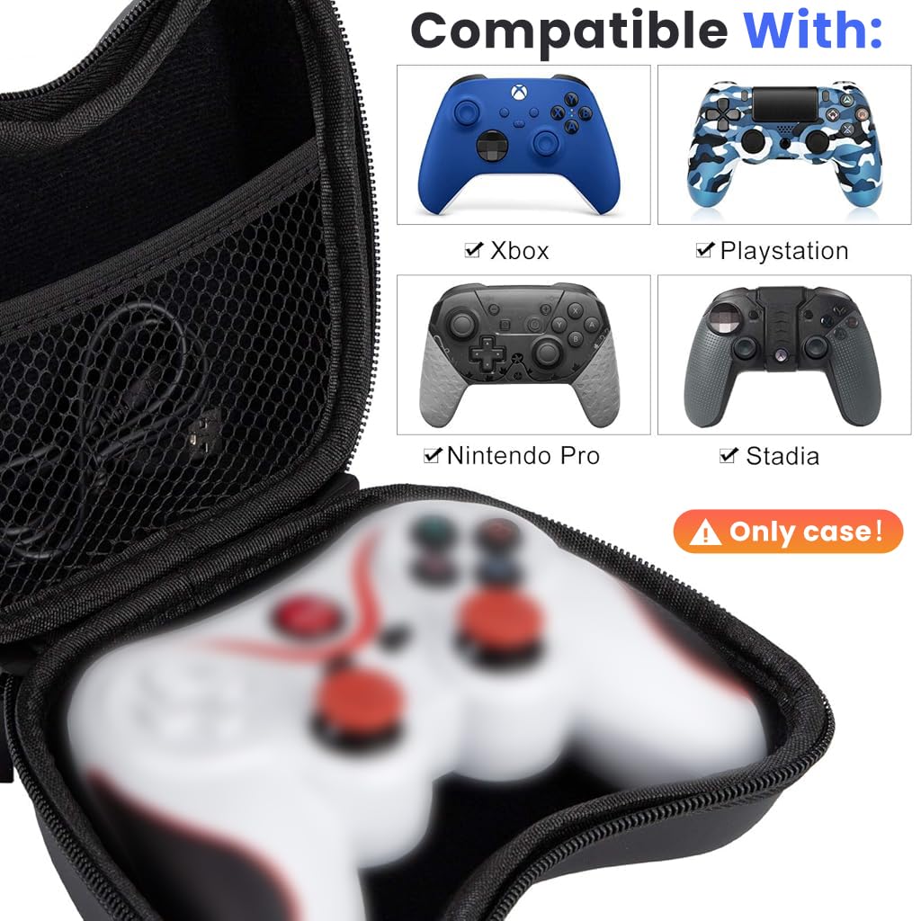 ZORBES® Carry Case for Game Controller Universal Portable Travel Bag with Internal Pocket Compatible with Switch Pro Xbox One 360 PS5 PS4 PS3 Controller 7.5*5.5*3.2 inch ZORBES® Carry Case for Game Controller Universal Portable Travel Bag with Internal Pocket Compatible with Switch Pro Xbox One 360 PS5 PS4 PS3 Controller 7.5*5.5*3.2 inch
